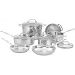 Cuisinart 77-11G Chef's Classic Stainless 11-Piece Cookware Set, Silver