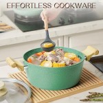 Innerwell Pots and Pans Set Nonstick, 8 Piece Kitchen Cookware Sets Nonstick Kitchenware Pans for Cooking, Pot and Pan Set Non Stick Pots and Pan Set 100% PFOA-Free, Toxin-Free, Induction Compatible