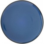 Gibson Home 109536.16R Reactive Stoneware Soho Round Dinnerware Set, Blue, 16 Piece