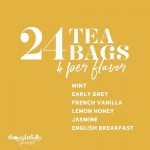 Thoughtfully Gourmet, Dog Lover’s Tea Gift Set, Includes 24 Teas in 6 Flavours with Stylish Dog Art and Fun Quotes for Dog Moms and Dog Dads, Set of 24