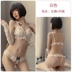 Guiruo Fun Lingerie Cute and Playful Maid Sexy Perspective Mesh Uniform Temptation Maid Role Playing 616