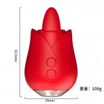 Rose vibrating and teasing massager for women, masturbation tool for women, teasing and fun products for women, tongue licking, vibrating and jumping eggs