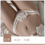 Guiruo New Fun Underwear Women's Charm Sexy Lace Low Waist Obscure Perspective Breathable G-string Pants 2732