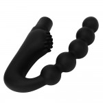 Silicone vibration bead anal plug for men's prostate massager, anal G-spot, vestibular masturbator, adult product