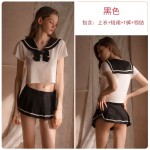 Guiruo Fun Lingerie Female Sexy Pure Student Dress Pleated Skirt Mini Short Role Playing Uniform Set 600