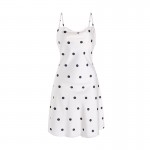 Guiruo brand's new summer polka dot solid satin small fresh girl suspender home dress and nightgown set 3282