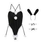 Guiruo Christmas Atmosphere Rabbit Girl Role Play Fur Ball Decoration Bodysuit Uniform Temptation Set 1405