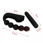 Silicone vibration bead anal plug for men's prostate massager, anal G-spot, vestibular masturbator, adult product