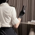 Guiruo Fun Underwear Sexy Black Gloves Fun Accessories Adult Products Role Playing Uniform Accessories P23