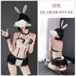 Guiruo Fun Lingerie Female Role Play Rabbit Girl Lace Perspective Sexy Open Range Uniform Set 218