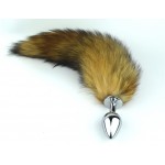 Silver red fox tail, anal plug, dog tail, red fox real fur, backyard toys, adult sex toys wholesale and stock