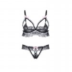 Guiruo Three Point Fun Lingerie Couple Passionate and Sexy Set Flirting Sexy Lace Small Chest Uniform Set 616