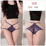 Guiruo Fun Lingerie Sexy Low Waist Hollow out Temptation Underwear Transparent Triangle Pants Thin Belt G-shaped Pants Issued on behalf of 2182