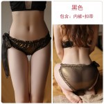 Guiruo Brand's Spring and Summer New Women's Low Rise Sexy Chiffon Temptation Bow Knot Perspective Triangle Pants Sweetheart 785