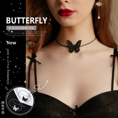 Guiruo Fun Underwear Network Red Super Immortal Collar Chain Sexy 3D Girl Butterfly Necklace Fashion Accessories p12