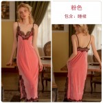 Guiruo Sexy Autumn and Winter Velvet Casual Sleeping Dress Lace Backless Robe Women's Private Home Fur Set 232