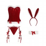 Guiruo Fun Underwear Female Sexy Slim Fit Plush Rabbit Girl Role Playing Uniform Bed Seduction Set 1518