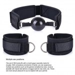 SM Leather Fun Anti handcuffs Binding Straps Backhand Mouth Plug Couple flirting Supplies Wholesale