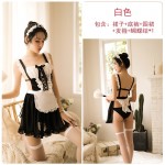 Guiruo Foreign Trade High end Sexy Cute Uniform Seduction Passionate Maid Dress Servant Fun Set Underwear Transparent 178