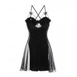 Guiruo Brand Sexy Backless and Chest Cushion Suspended Sleeping Dress Velvet Robe Pure Desire Sweet Home Fur Set 2953