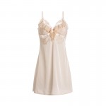 Guiruo backless seductive strap seductive bra pad pajama solid color sweet suspender pajama dress home suit J2708