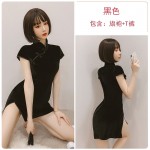 Guiruo Fun Retro Republican Style Velvet Elegant Cheongsam Passionate Sexy Side Split Uniforms Sexy 658