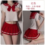 Guiruo Fun Lingerie Female Sexy Pure Student Dress Pleated Skirt Mini Short Role Playing Uniform Set 600