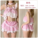 Guiruo Fun Lingerie Female Sexy Chiffon Perspective Passionate Cat Girl Role Playing Hot Uniform Set 339