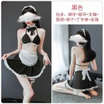 Guiruo Fun Lingerie Sexy Backless Attractive Maid and Maid Role Playing Passionate Three Point Set Uniform 384