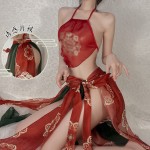 Guiruo Fun Lingerie Sexy Printing Perspective Belly Bag Dunhuang Flying Sky Exotic Hanfu Uniform Set Issued on behalf of 1673