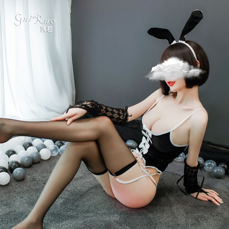 Guiruo Fun Lingerie Female Sexy Hot Rabbit Girl Open Stage No Take Off Uniform Seduction Set One Piece Issued on behalf of 130