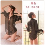 Guiruo Shirt Large Size Perspective Fun Sexy Underwear Hot and Transparent Attraction Foreign Trade Wholesale 202#