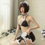 Guiruo Fun Lingerie Sexy Lace Apron Three Point Maid and Servant Uniform Temptation Role Playing 384#