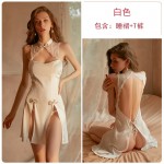 Qiruo Brand Autumn and Winter Fun Underwear Sexy Backless Temptation Retro Hollow out Qipao Uniform Set Issued on behalf of 1428