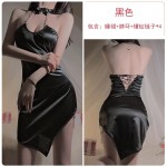 Guiruo Sexy Hanging Neck Bell Neck Ring Strap Temptation Christmas Uniform Pure Desire Hanging Strap Fun Sleeping Dress Set 3816