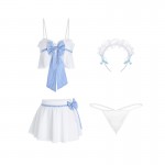 Guiruo Japanese Student Dress Hip length Split Sexy Open Waist Luoli Style Hot Uniform Role Playing Set 2417