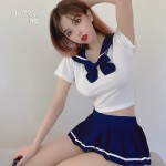 Guiruo Fun Lingerie Sexy Waistless Pure Student Costume Role Playing Japanese Sailor Uniform Set 600