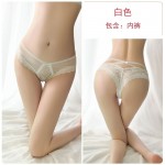 Guiruo Spring/Summer New Fun Underwear Women's Triangle Pants Comfortable Cross Straps Sexy Perspective Temptation Underwear 614