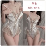 Guiruo Fun Lingerie Sweet and Cute Puffy Skirt Sexy Perspective Hidden Buckle Open Stop One Piece Set 1536