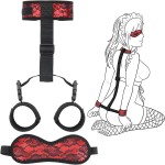 SM props, leather binding, lace reverse handcuffs, collar, one-piece handcuffs, alternative training for adult products