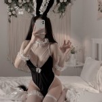 Guiruo New Sexy Velvet Casual Bodysuit Temptation Bow Comfortable Women's Home Fur Set Issued on behalf of 2077