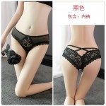 Guiruo Spring/Summer New Fun Underwear Women's Triangle Pants Comfortable Cross Straps Sexy Perspective Temptation Underwear 614