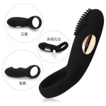 Male vibrating lock ring USB charging silicone penis ring electric vibrating ring in stock at foreign trade factory