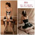 Guiruo Brand's European and American Fun Underwear Sexy Perspective Hot Maid and Maid Role Playing Uniform Set 612