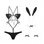 Guiruo Fun Lingerie Opening Style Rabbit Free Girl Bodysuit Seduction Charm Open Back Three Point Uniform Set 1845