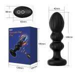 Wireless telescopic remote control backyard gourd vibration massage stick, male prostate, backyard toy, anal plug, masturbator