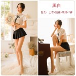 Guiruo Fun Lingerie Cute and Pure Student Dress Role Playing Sexy Mini Skirt Uniform Temptation Set 389