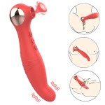 Allowing suction double head vibrating massage stick for women's sexual pleasure and masturbation products, masturbation equipment, sexual pleasure massage stick cannon machine