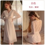 Guiruo brand sexy lace seductive long comfortable breathable pajamas long sleeved pajamas women's home wear set 2191