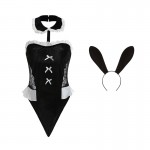 Guiruo Brand Fun Lingerie Velvet Sexy Hidden Button Open Range Bodysuit Rabbit Girl Uniform Set Issued on behalf of 1576